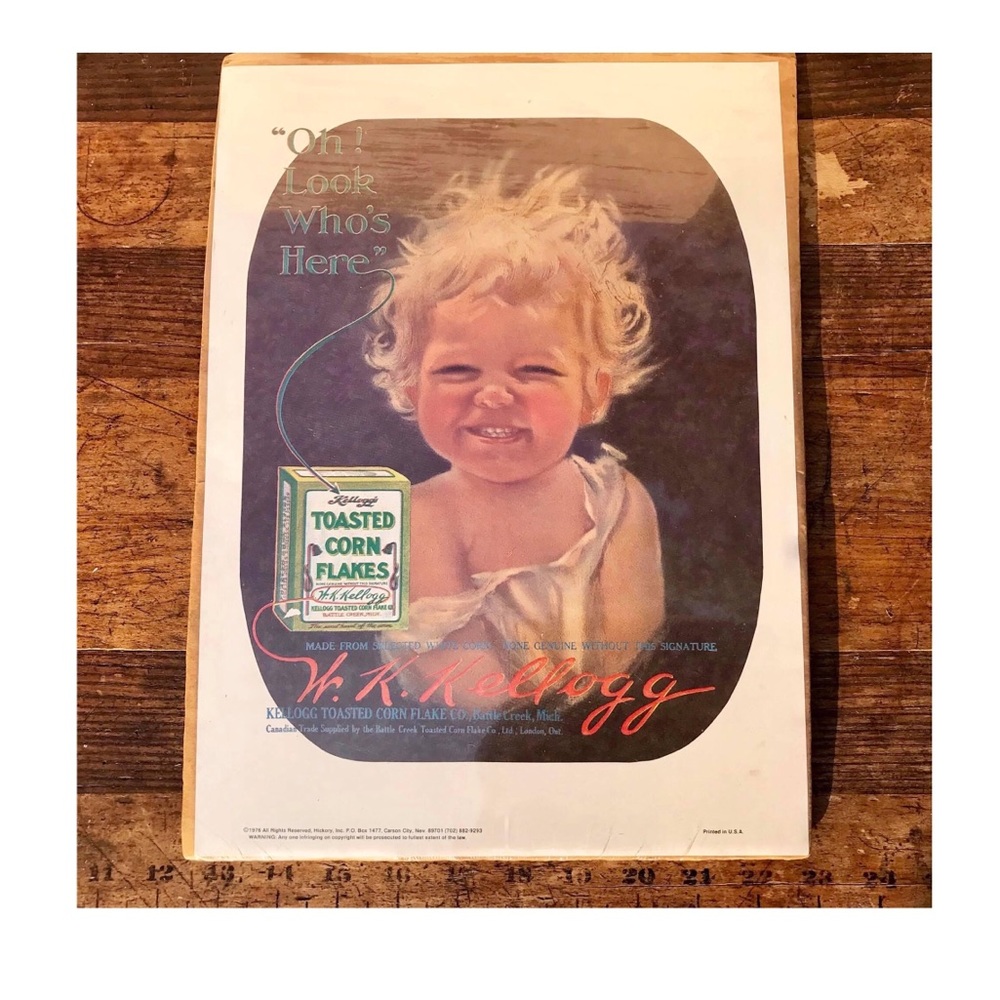 Vintage Kellogg’s Advertising Print Poster